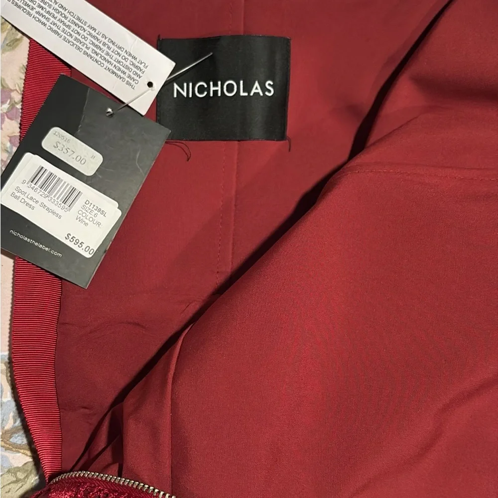 Nicholas red midi dress size 6 - Picture 2 of 2